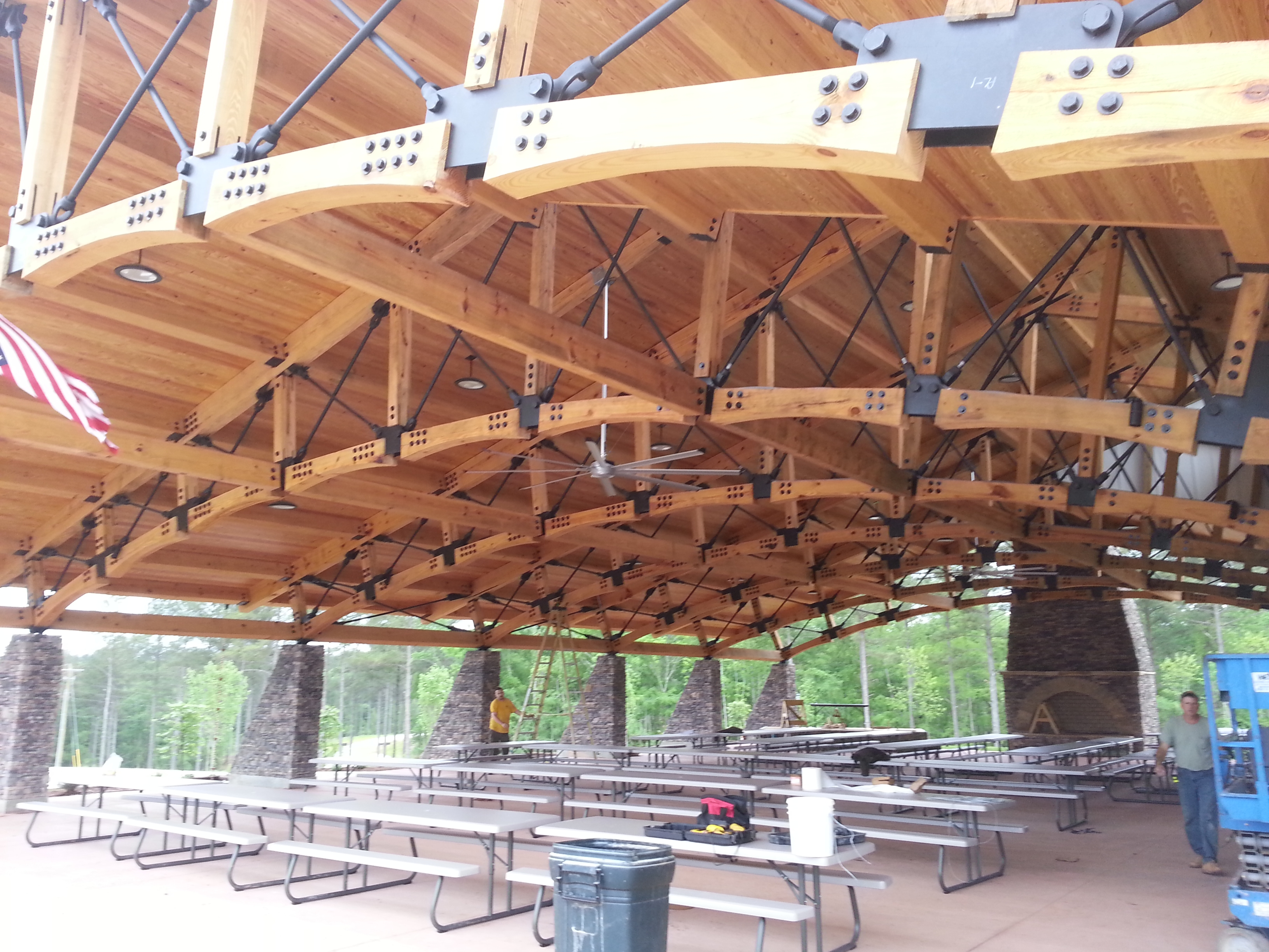 outdoor pavilion specialty timber glulams